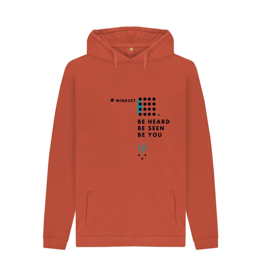 Rust Mindset Collection - Male organic Hoodie.