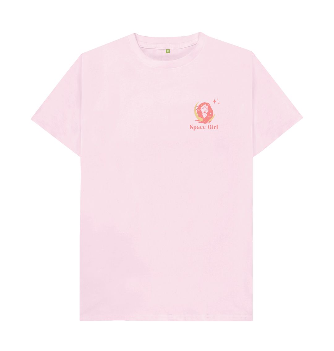 Pink Space Girl Collection - In another World - Organic Male T-Shirt - Front & Back Design