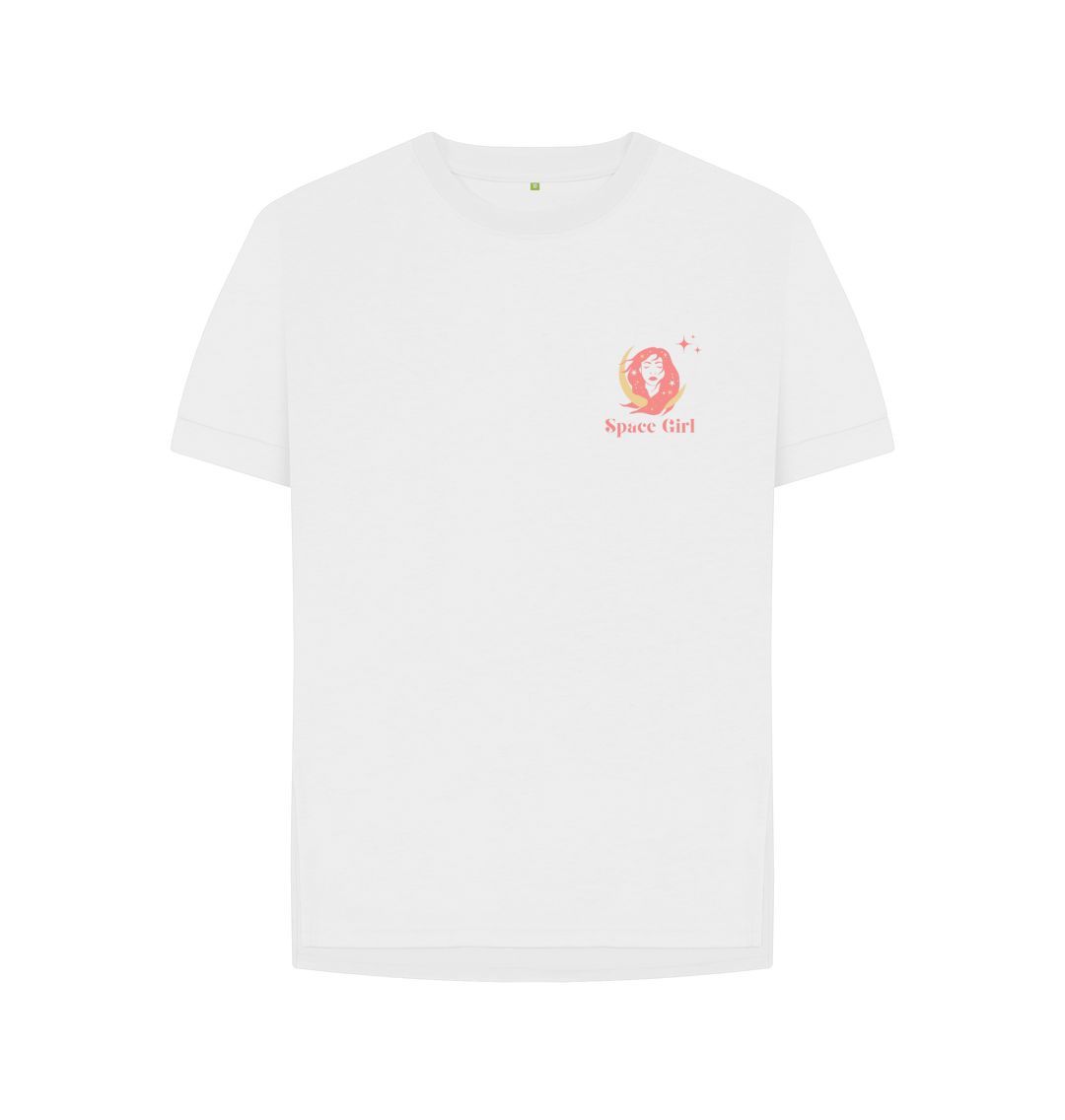 White Space Girl Collection - In another World - Organic Female T-Shirt - Front & Back Design