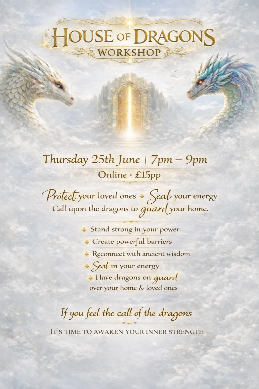 25th June 7pm - 9pm : ✨ HOUSE OF THE DRAGONS WORKSHOP ✨