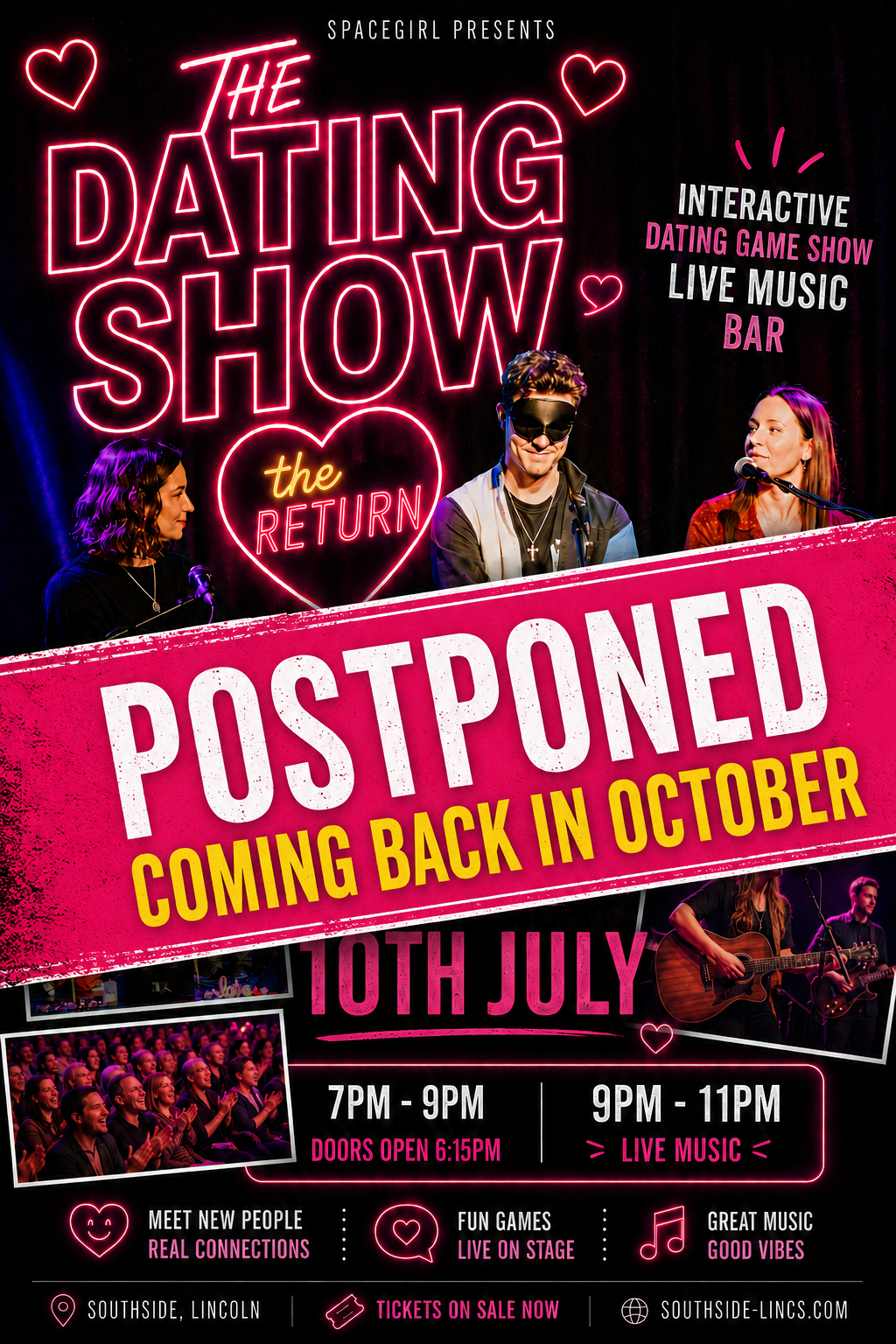 POSTPONED - 10th July - The Dating Show - The Return