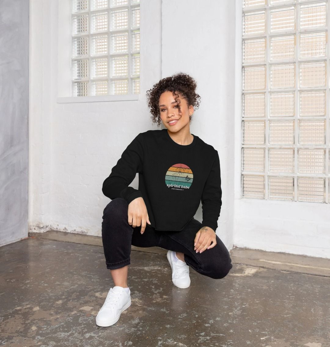 6. Organic female short Jumper - Spiritual babe and owning it
