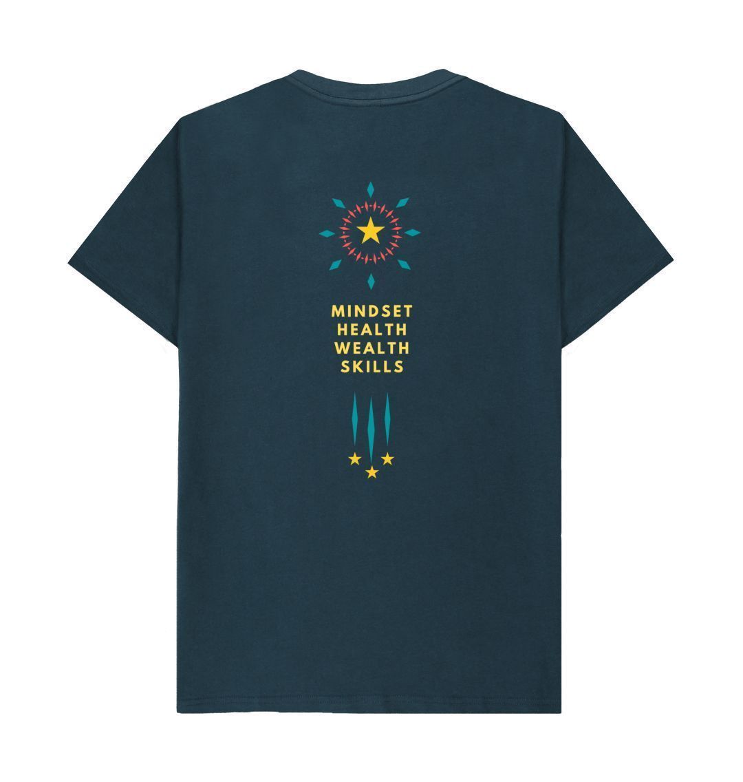 Mindset Collection - Health, Wealth, Skills - Organic front and back design Male Sweater