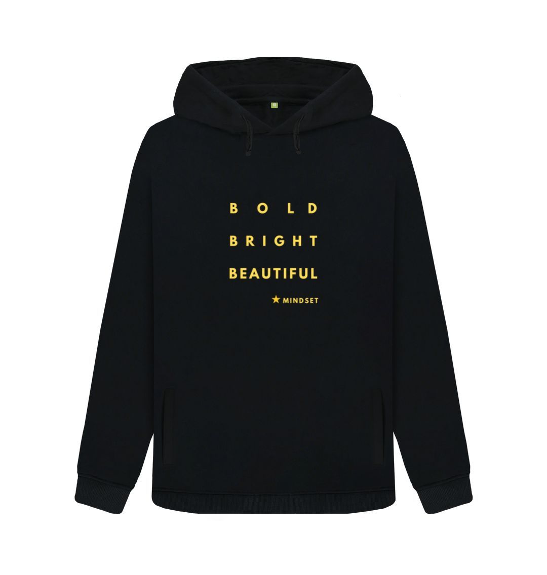 Black Organic Female Jumper - Mindset Collection - Bold, Bright, Beautiful Design
