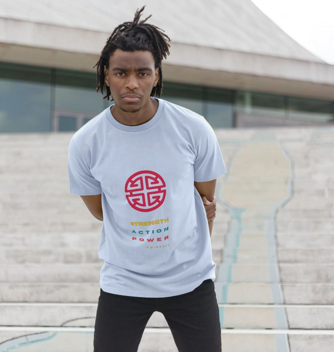 Mindset Collection - Male Organic T-shirt - Strength, Action, Power