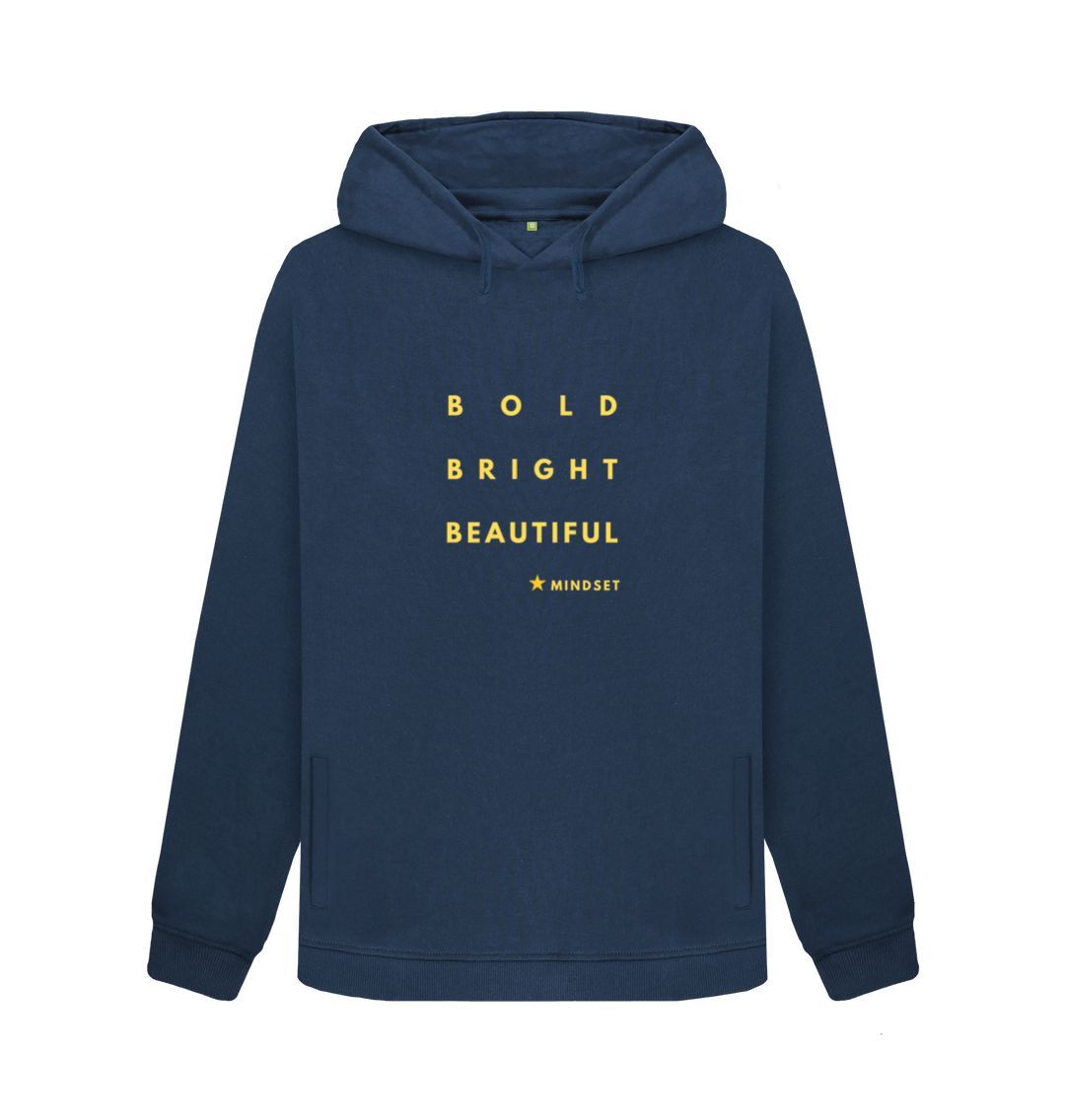 Navy Blue Organic Female Jumper - Mindset Collection - Bold, Bright, Beautiful Design