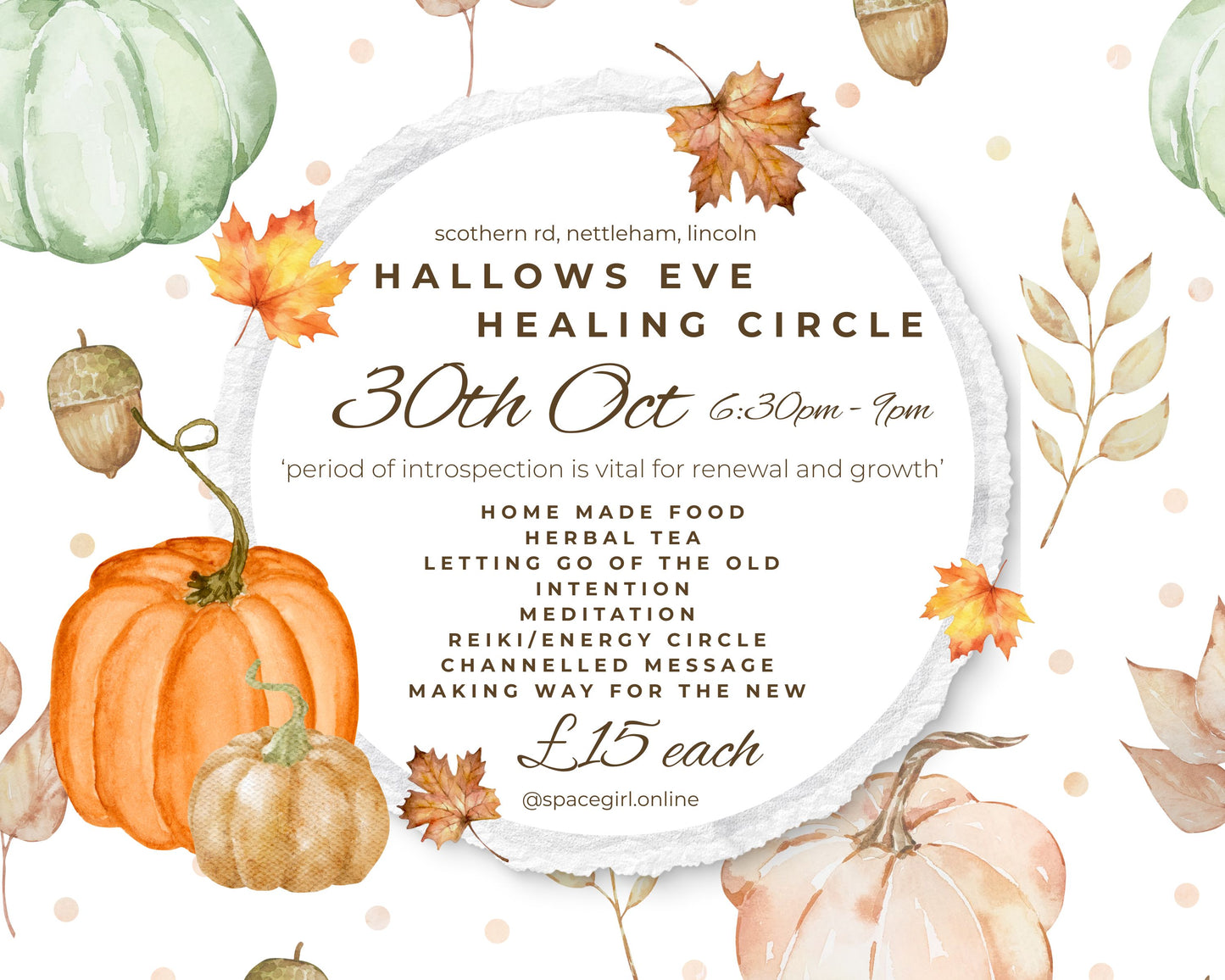 Hallows Eve Healing Circle