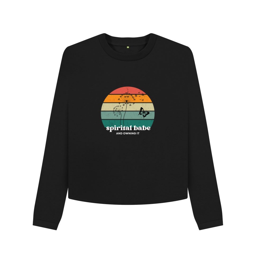 Black Organic female short Jumper - Spiritual babe and owning it