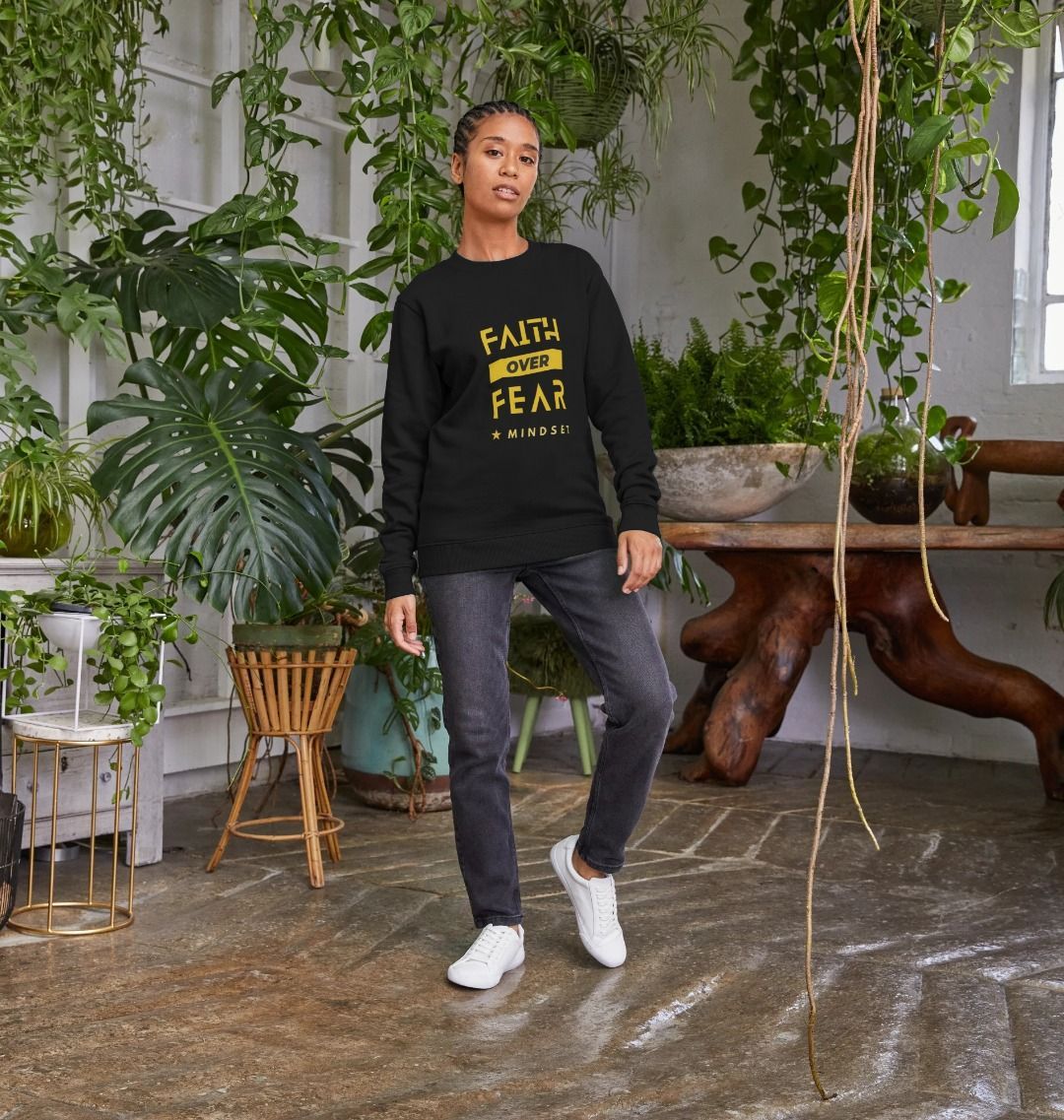 A Organic female jumper - Mindset collection - Faith over fear