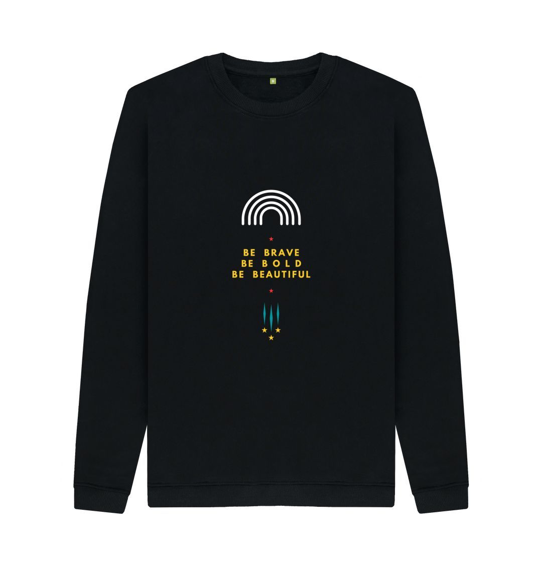 Black Mindset Collection - Male jumper - Be Brave, Bold, Beautiful