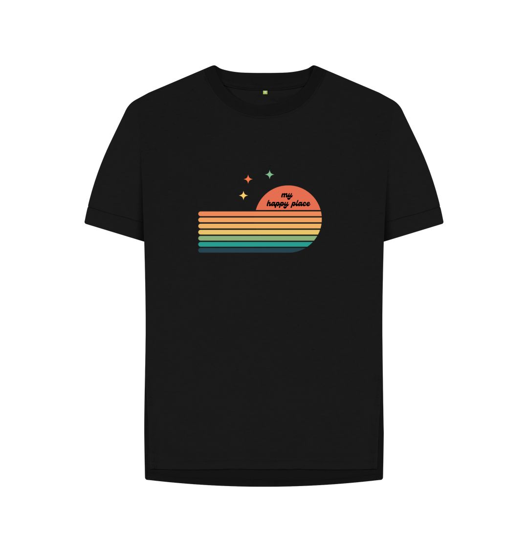 Black Organic T-shirt - my happy place