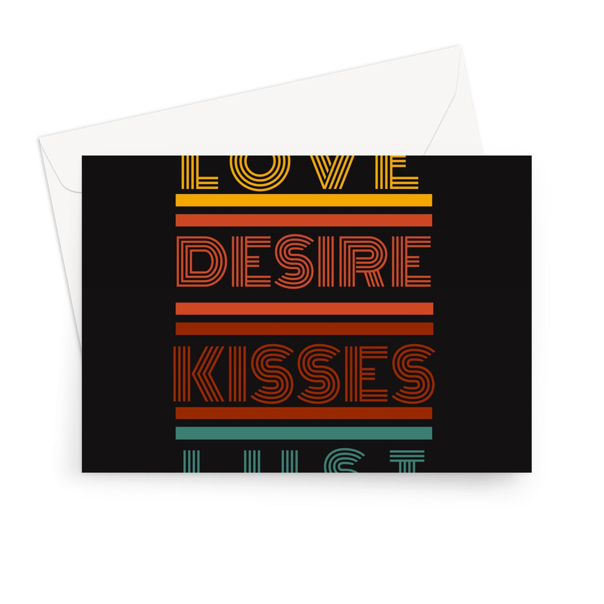 Love Desire Kisses Lust Greeting Card