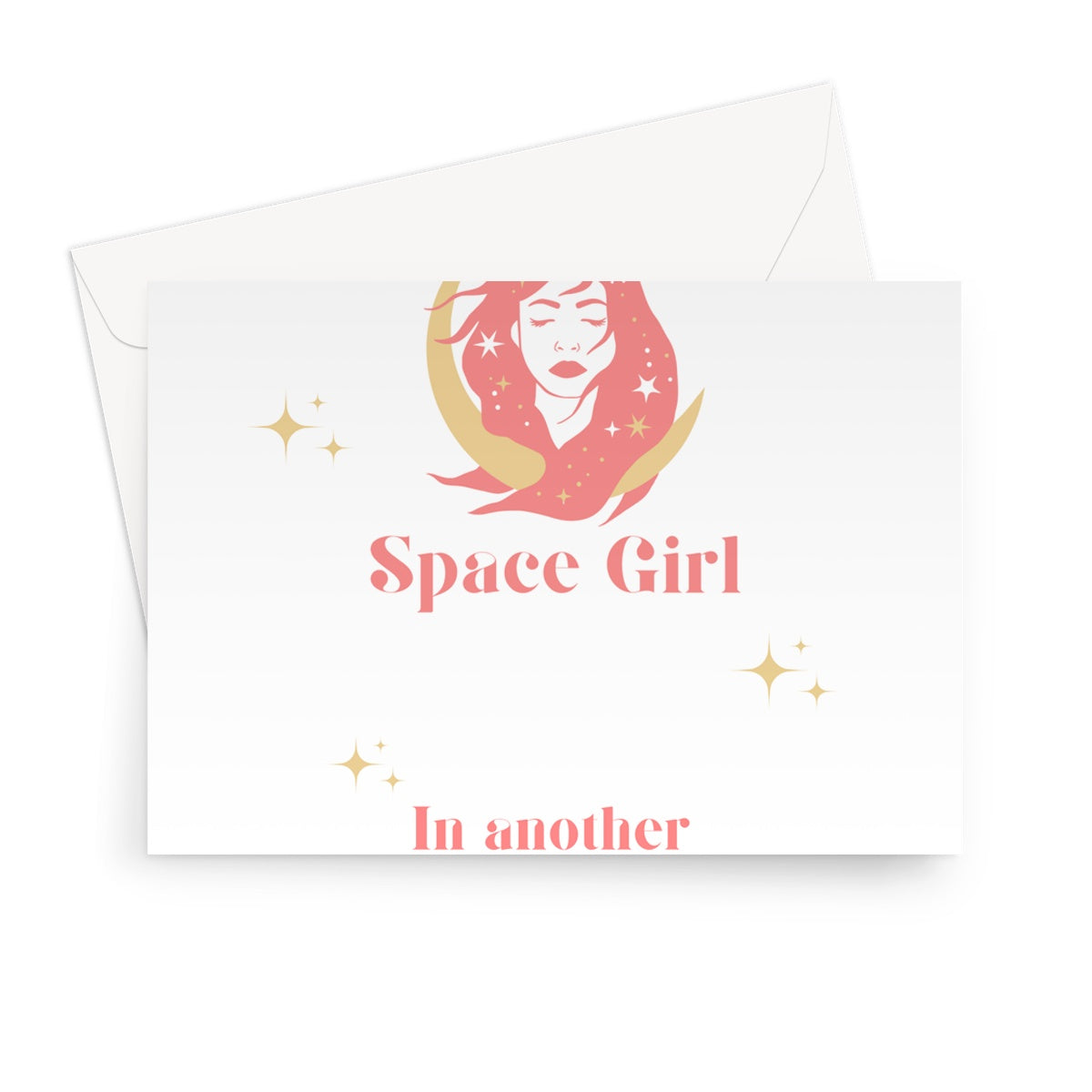 Space Girl - In another world Greeting Card
