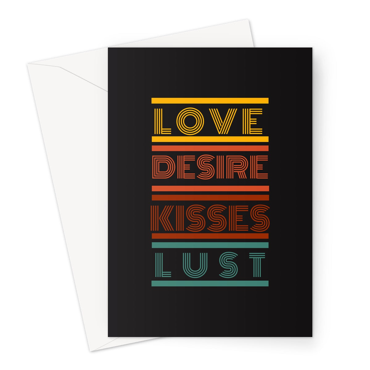 Love Desire Kisses Lust Greeting Card