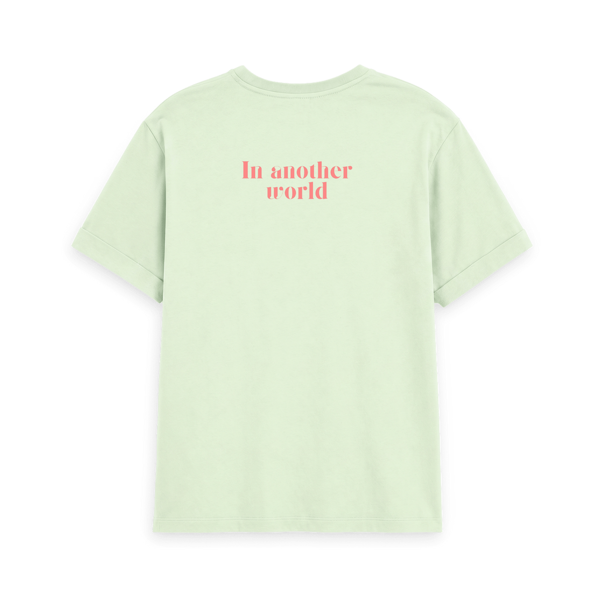 Pastel Green Printed T-shirt Back