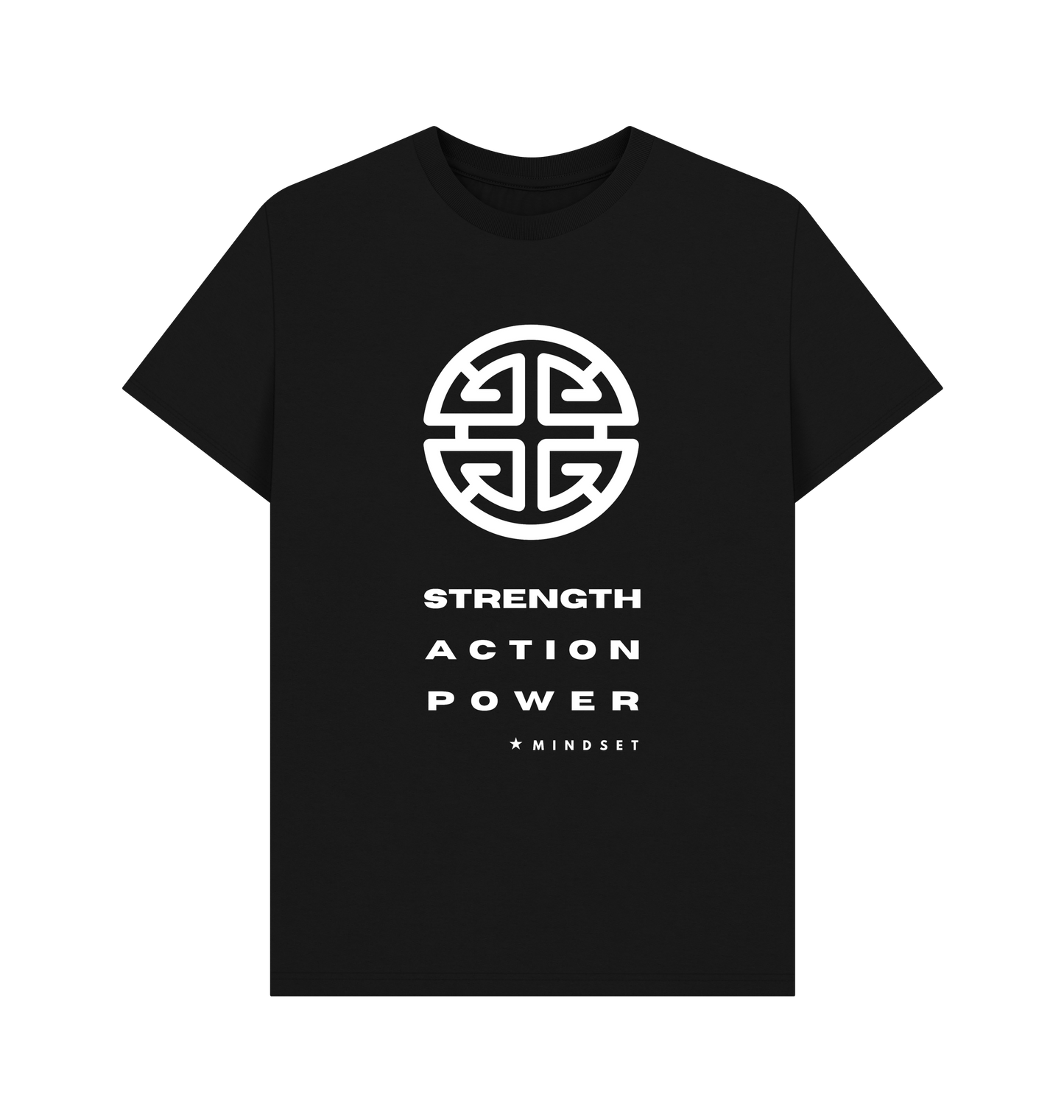 Black Printed T-shirt Front