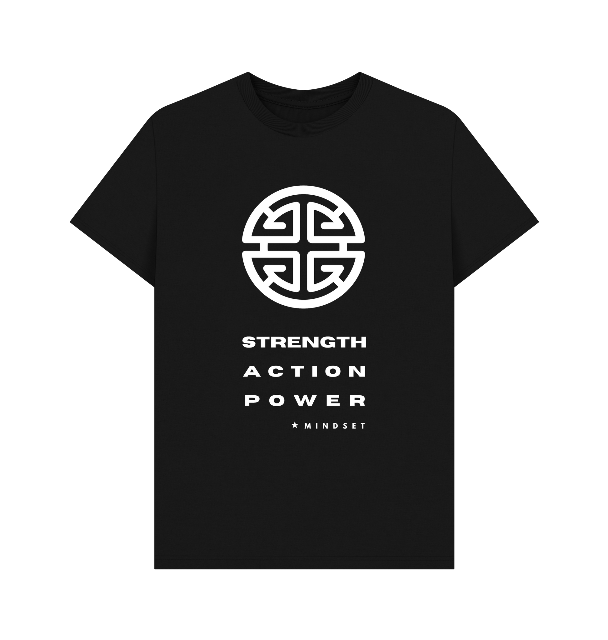 Black Printed T-shirt Front