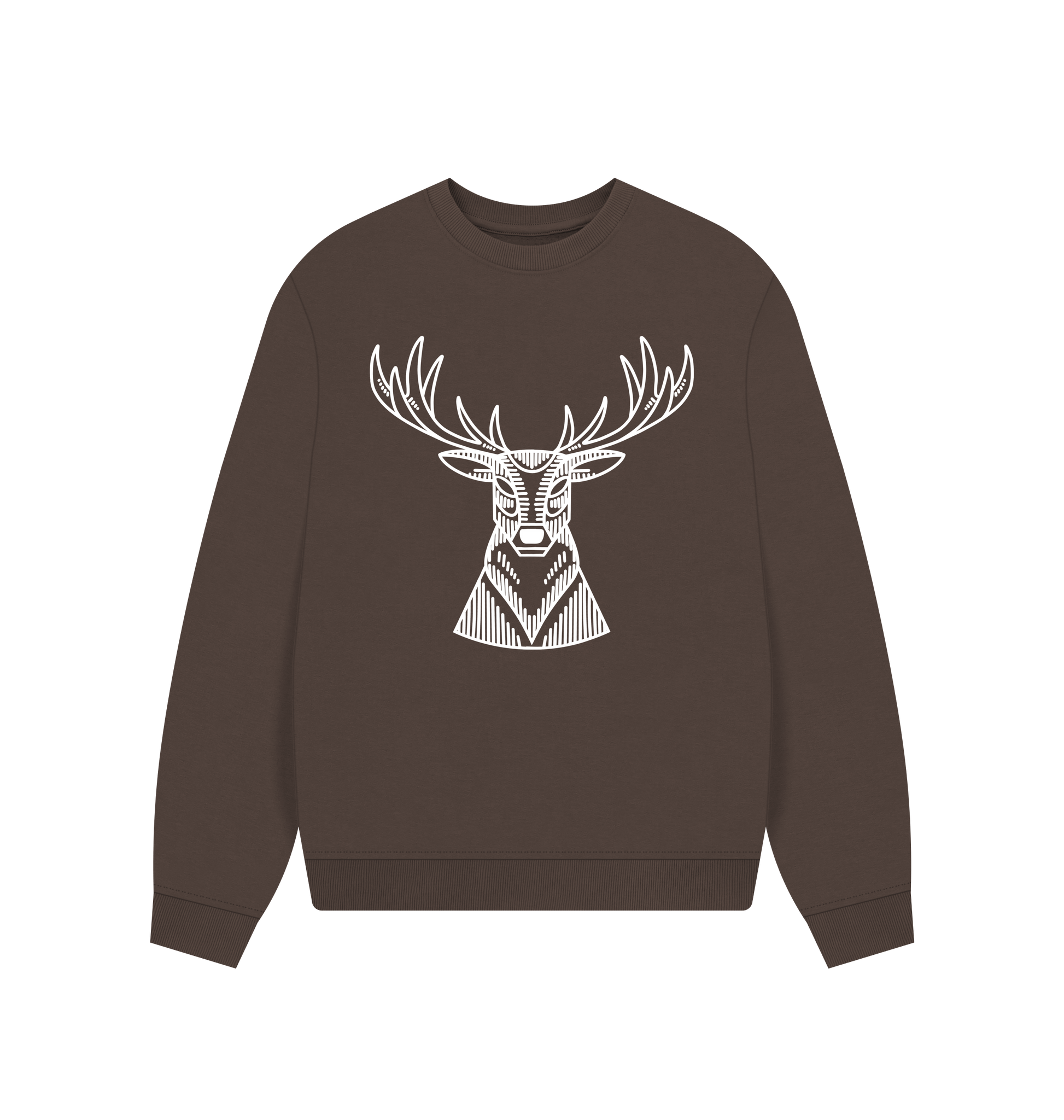 Chocolate Printed Sweater Front