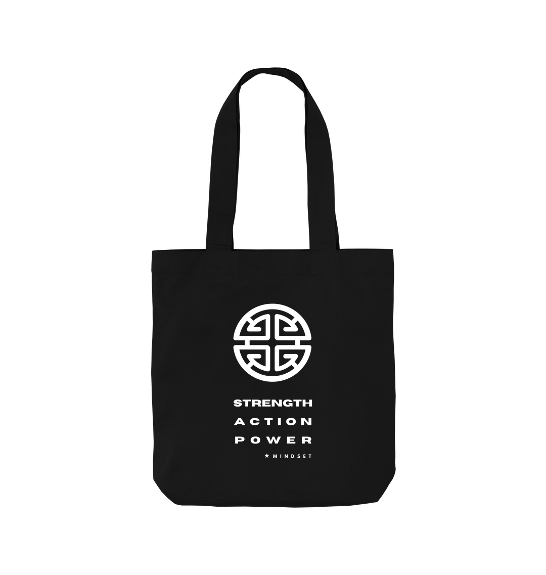 Black Printed Bag Front