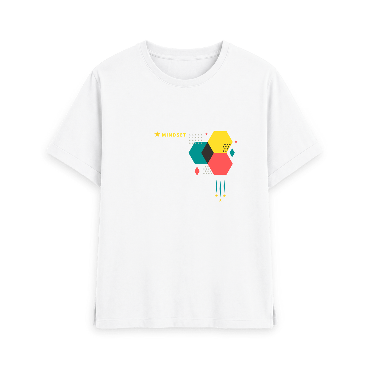 White Printed T-shirt Front