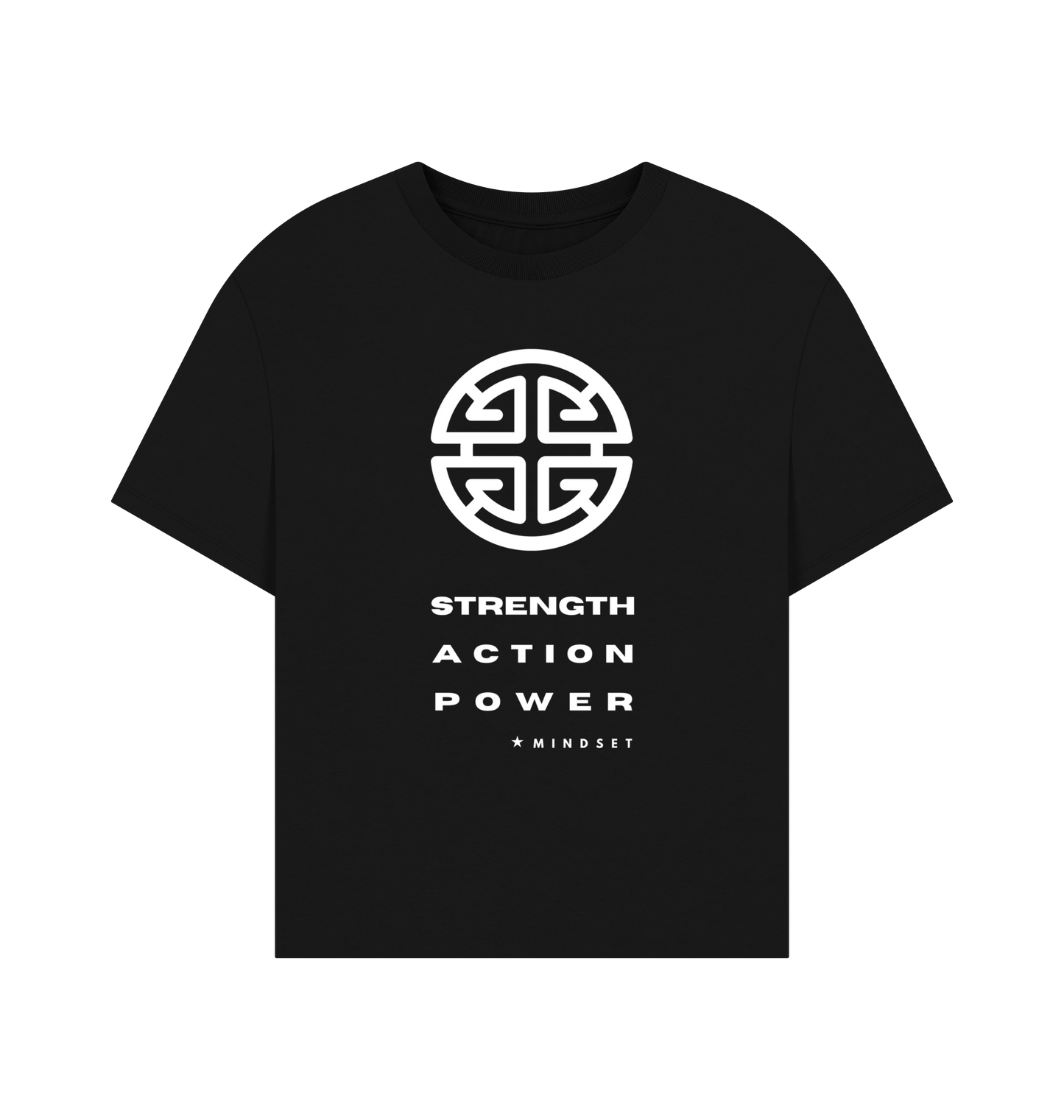 Black Printed T-shirt Front
