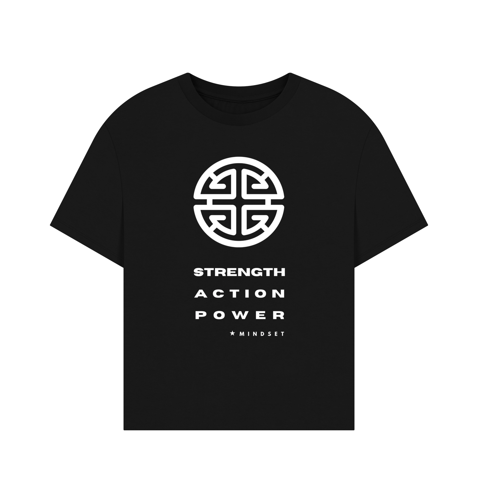 Black Printed T-shirt Front