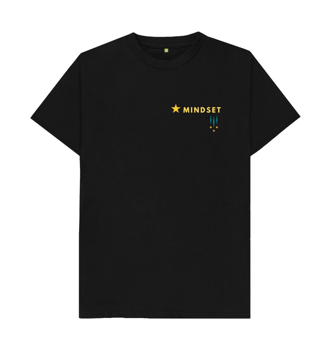 Black Mindset collection - Health, Wealth, Skills front and back design - Organic Mans T-shirt