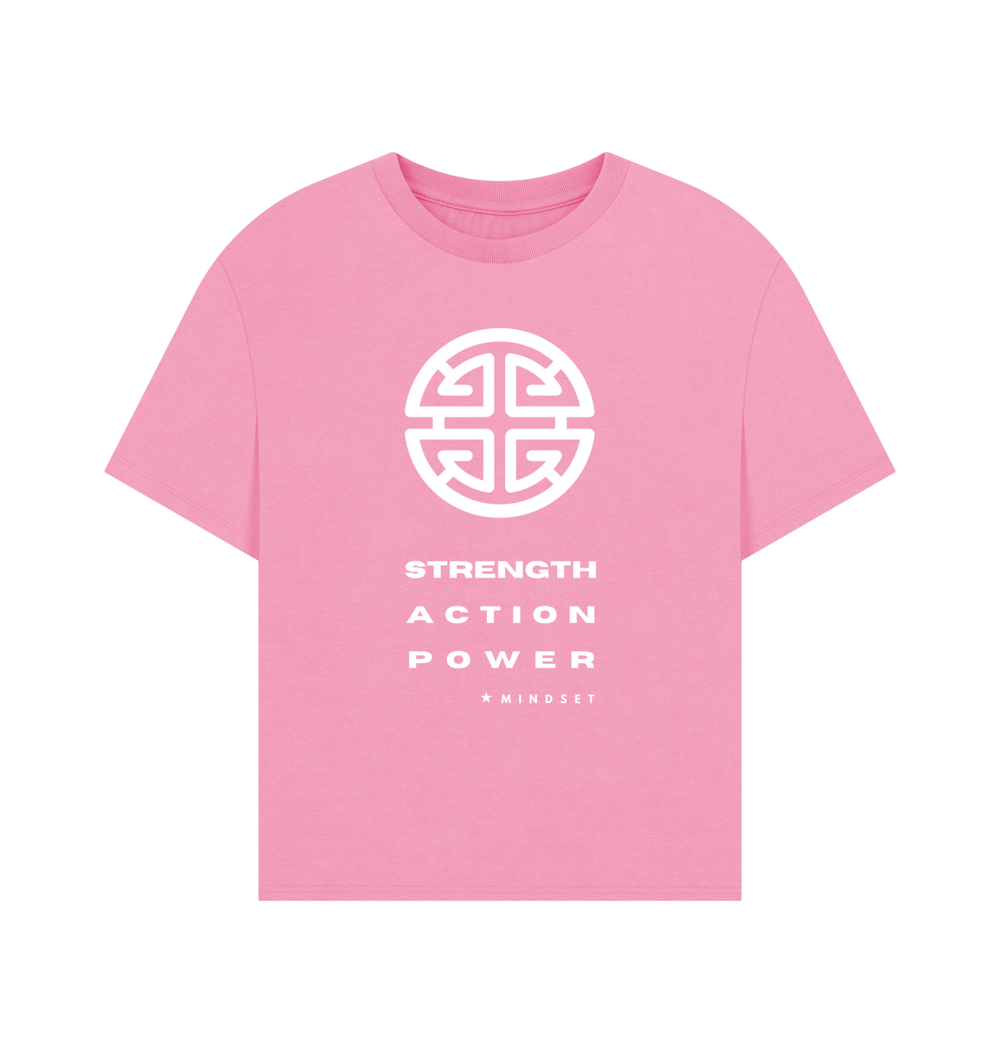 Rose Pink Printed T-shirt Front