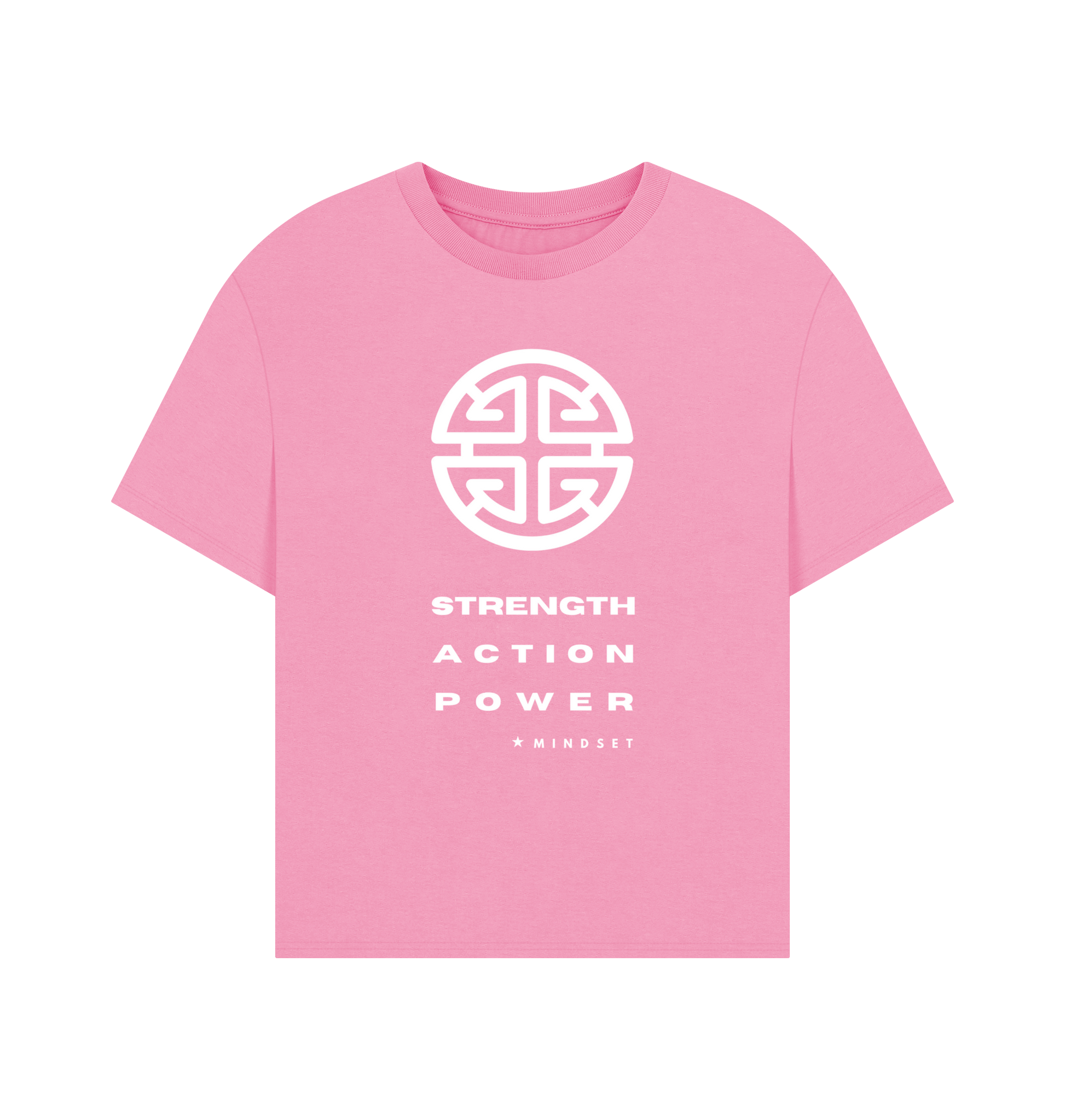 Rose Pink Printed T-shirt Front