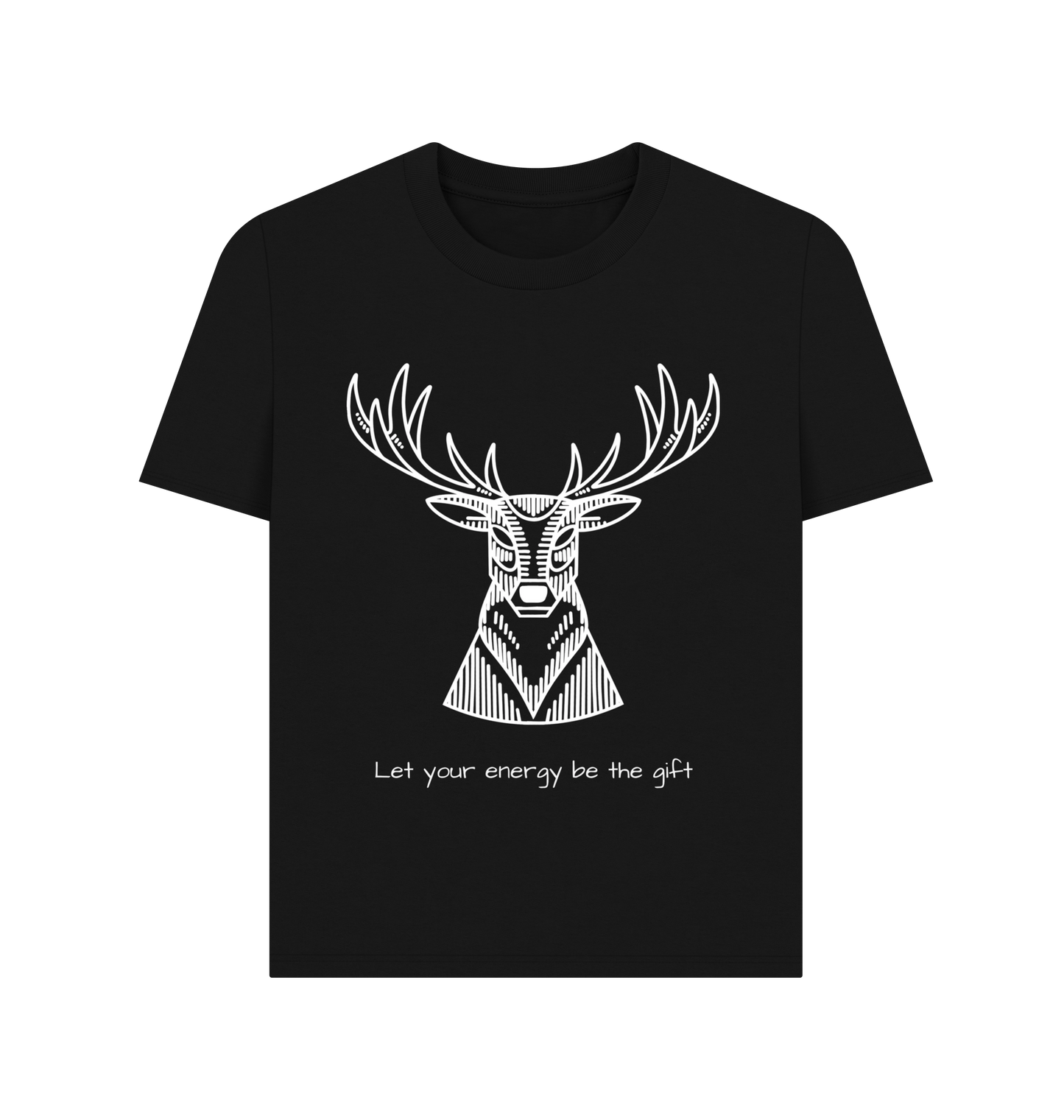 Black Printed T-shirt Front