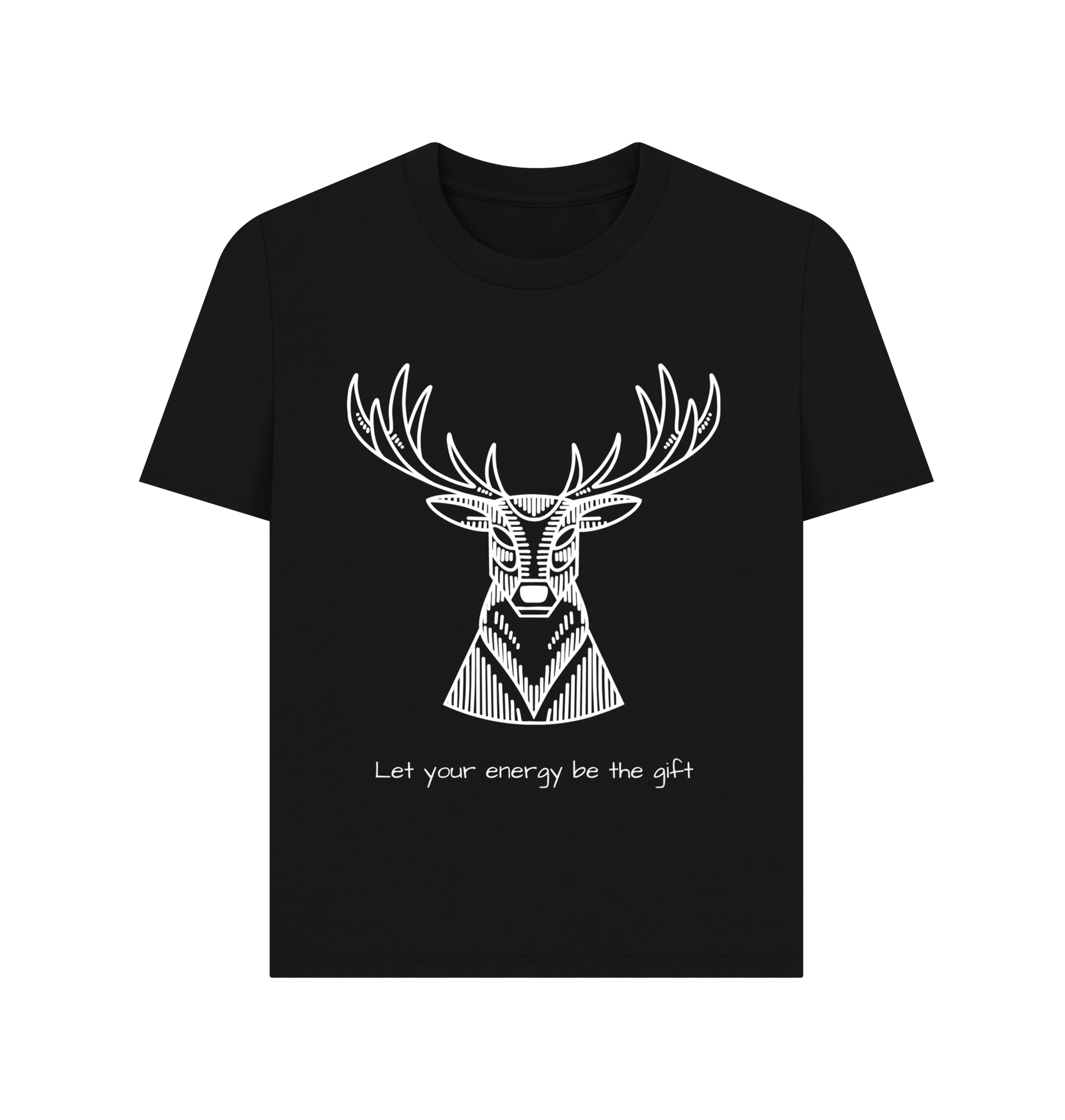 Black Printed T-shirt Front