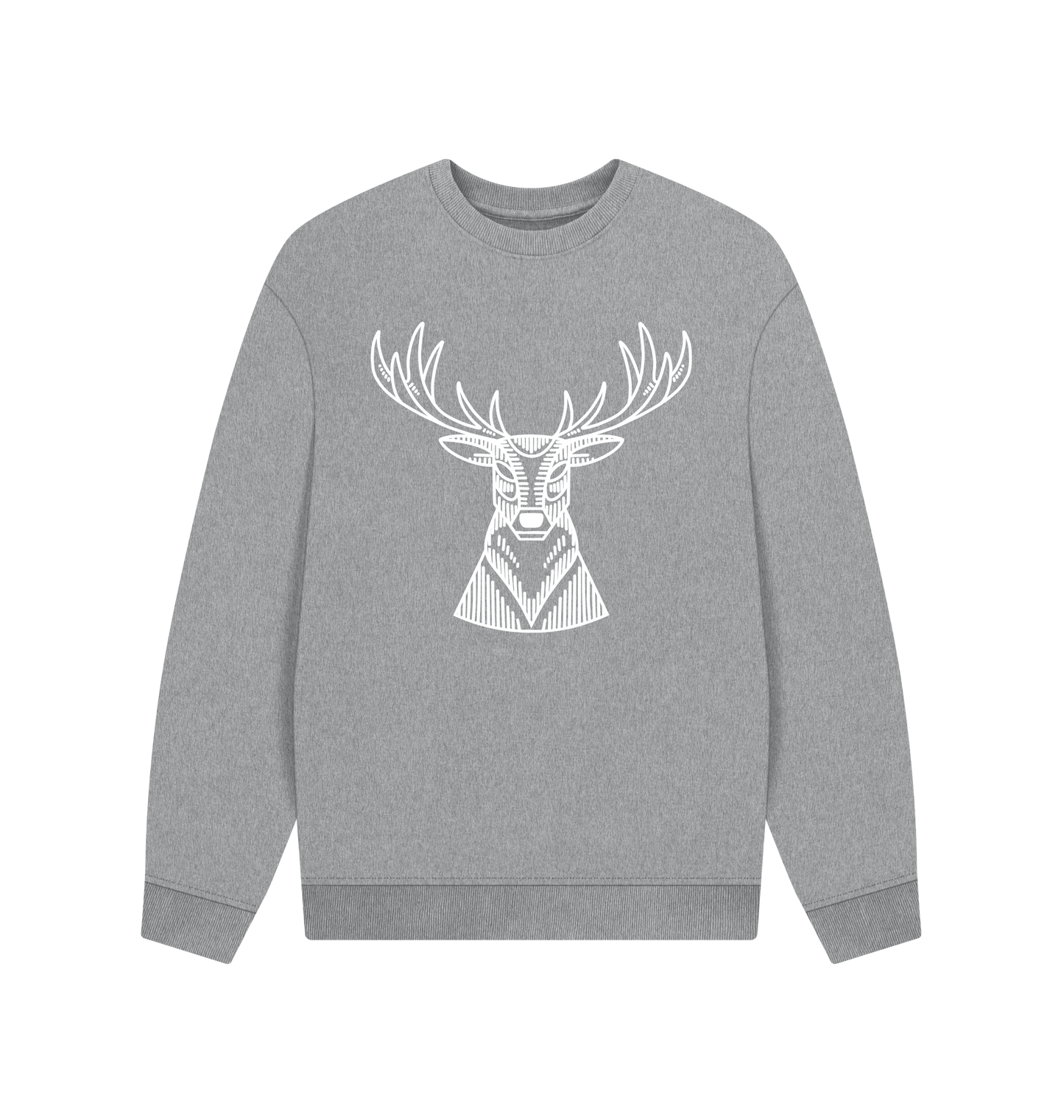 Athletic Grey Printed Sweater Front