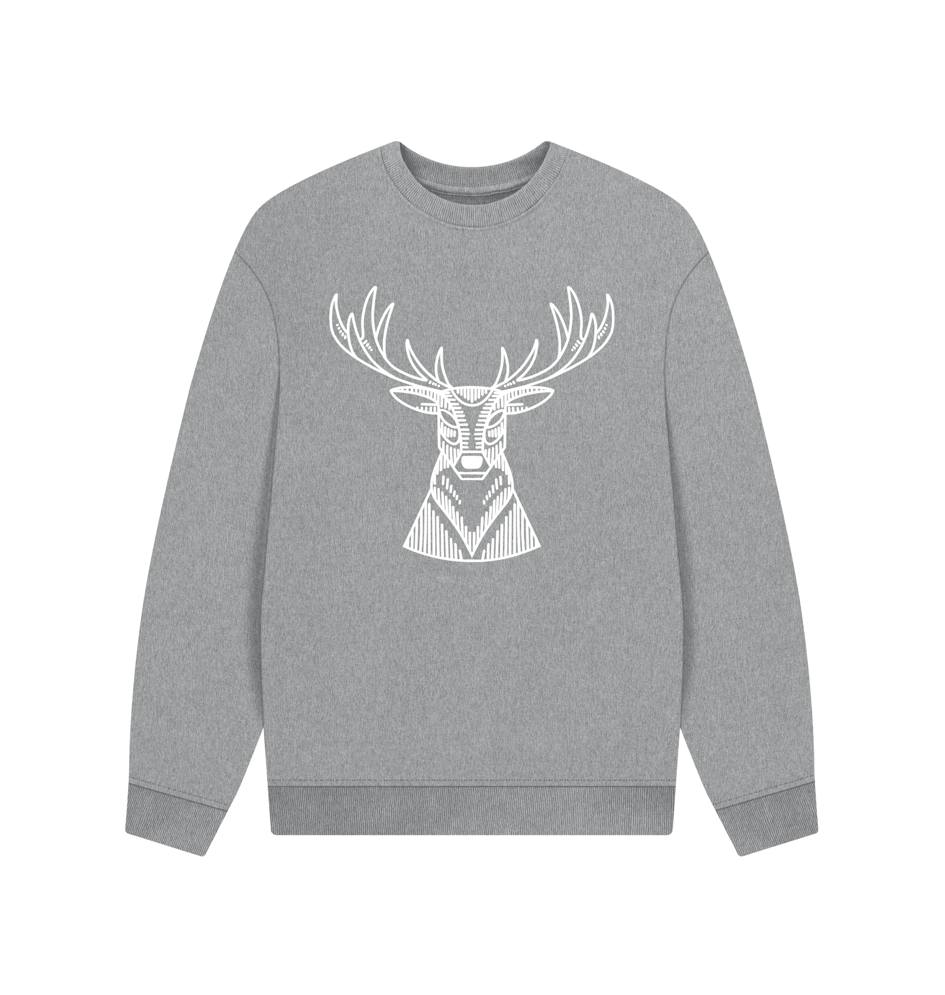 Athletic Grey Printed Sweater Front