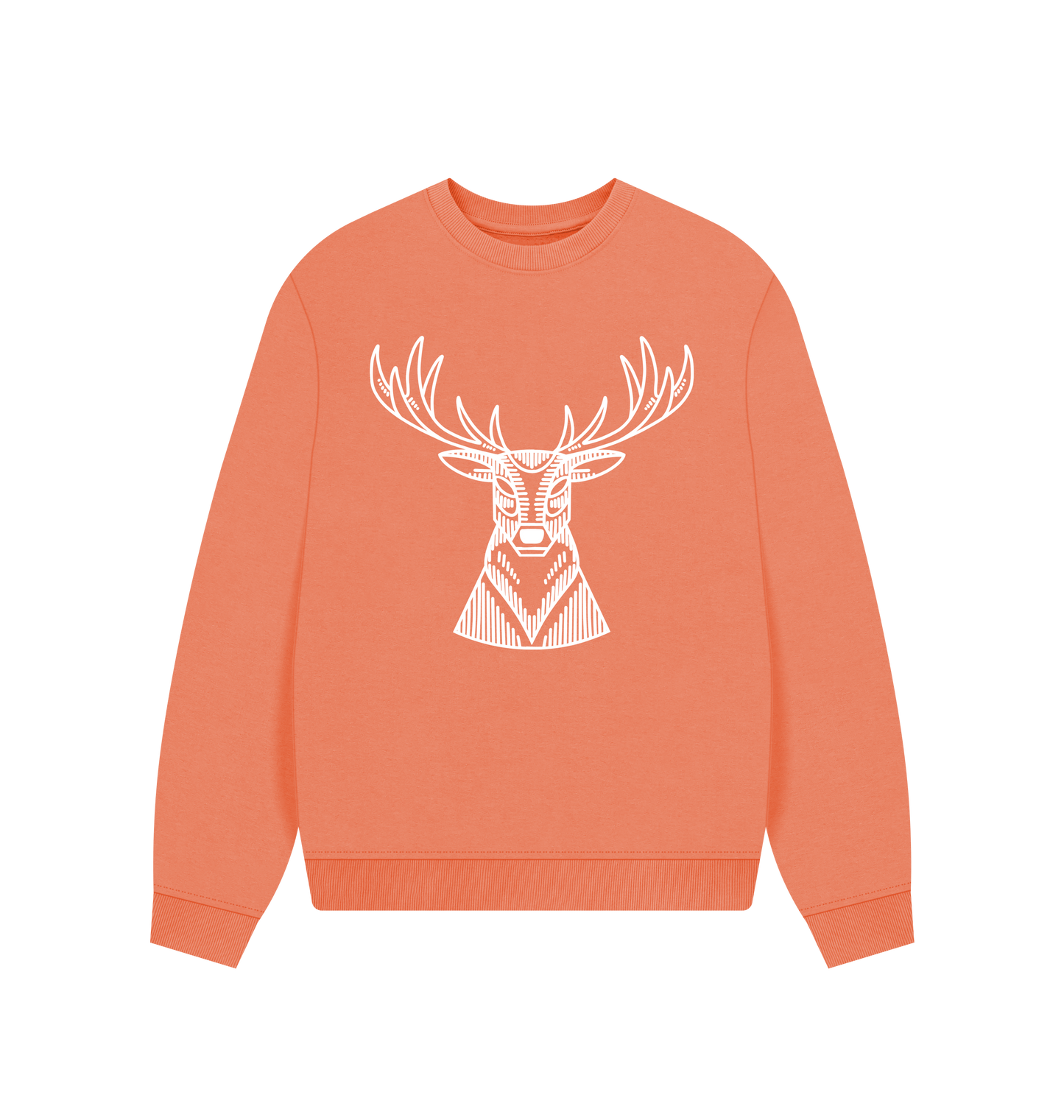 Apricot Printed Sweater Front