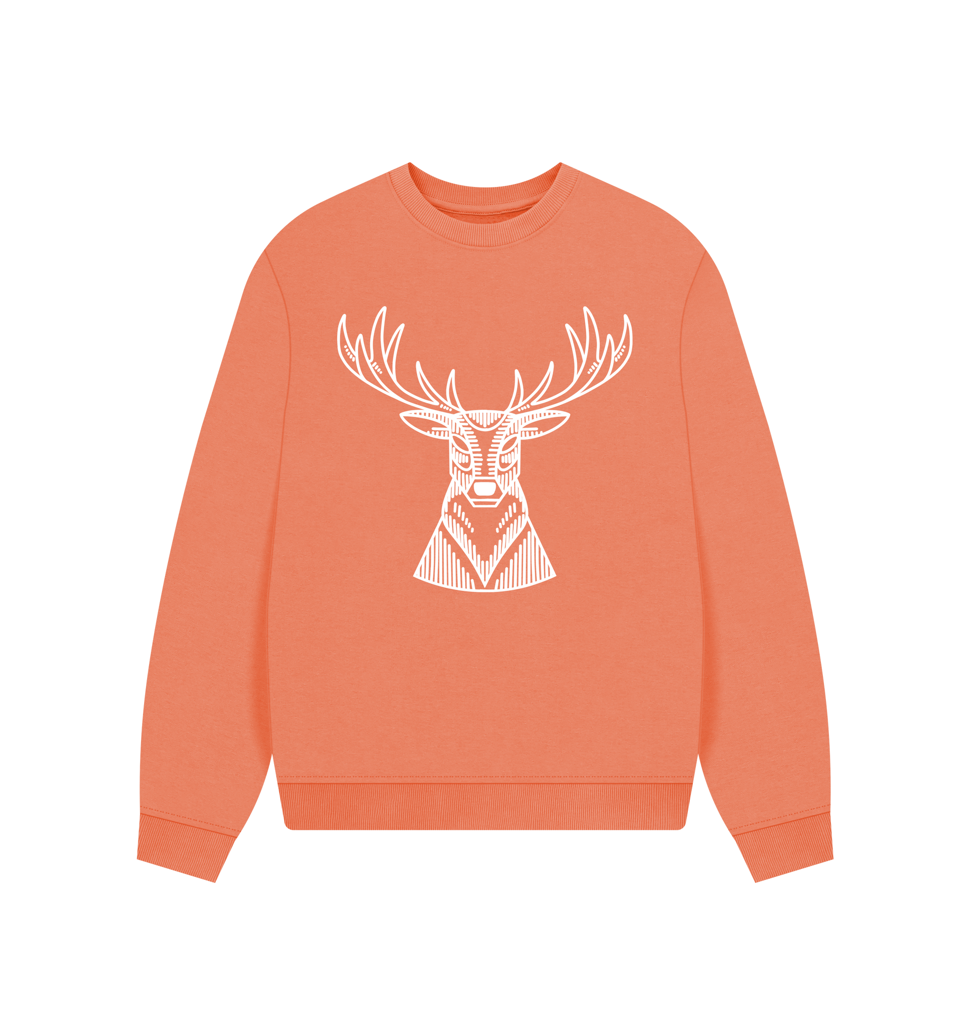 Apricot Printed Sweater Front