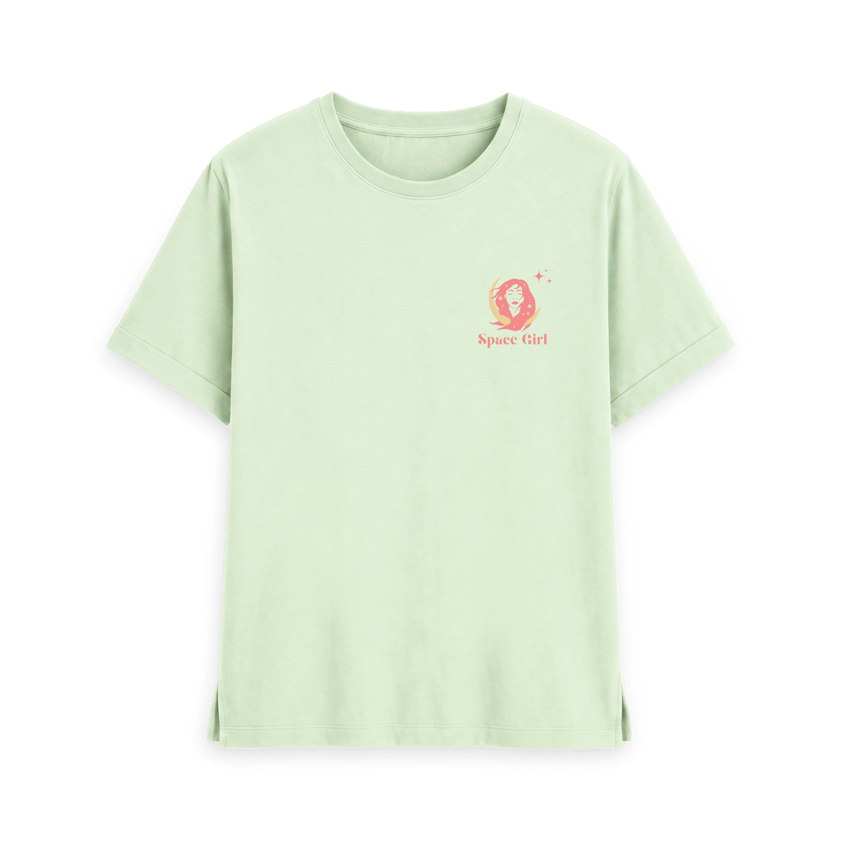 Pastel Green Printed T-shirt Front