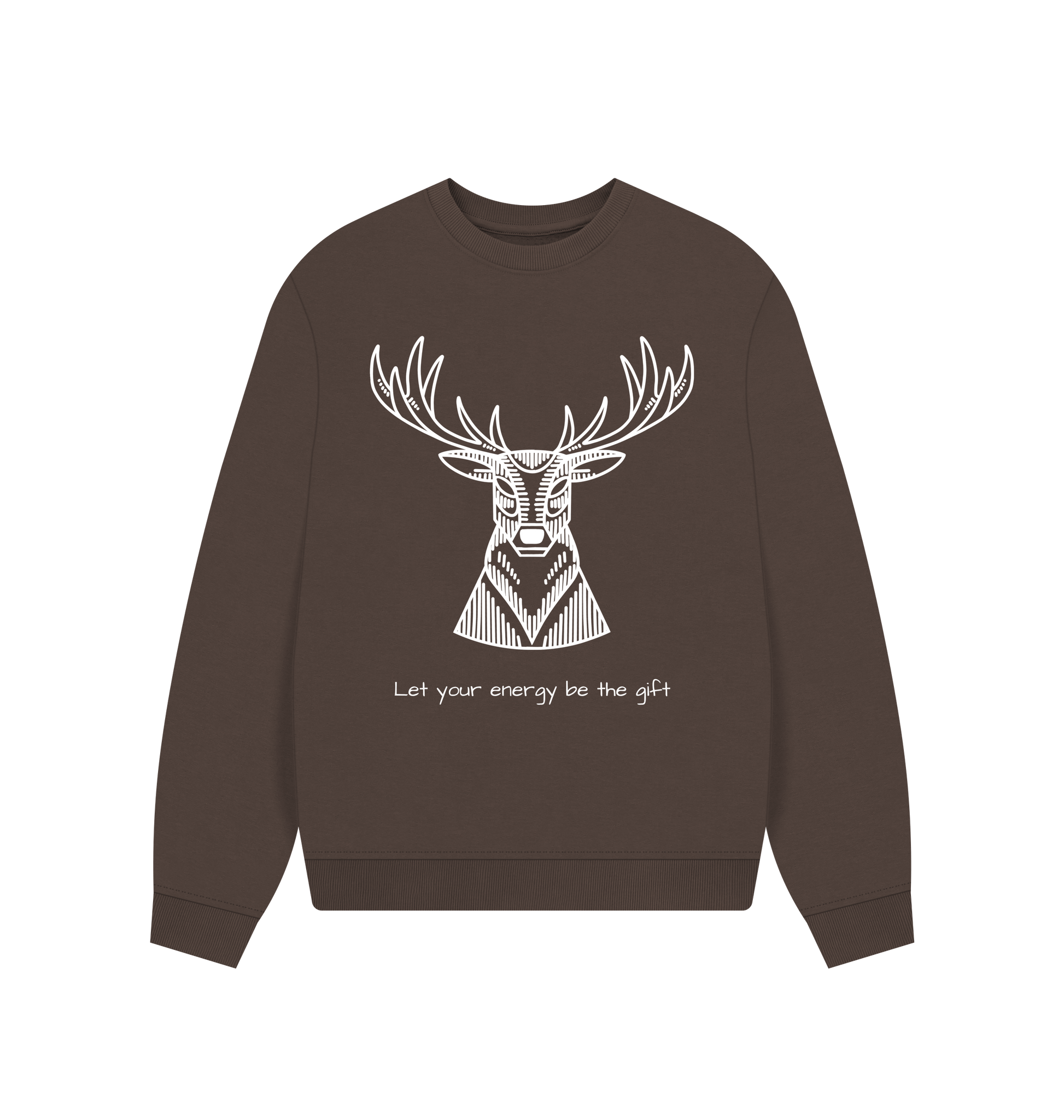 Chocolate Printed Sweater Front