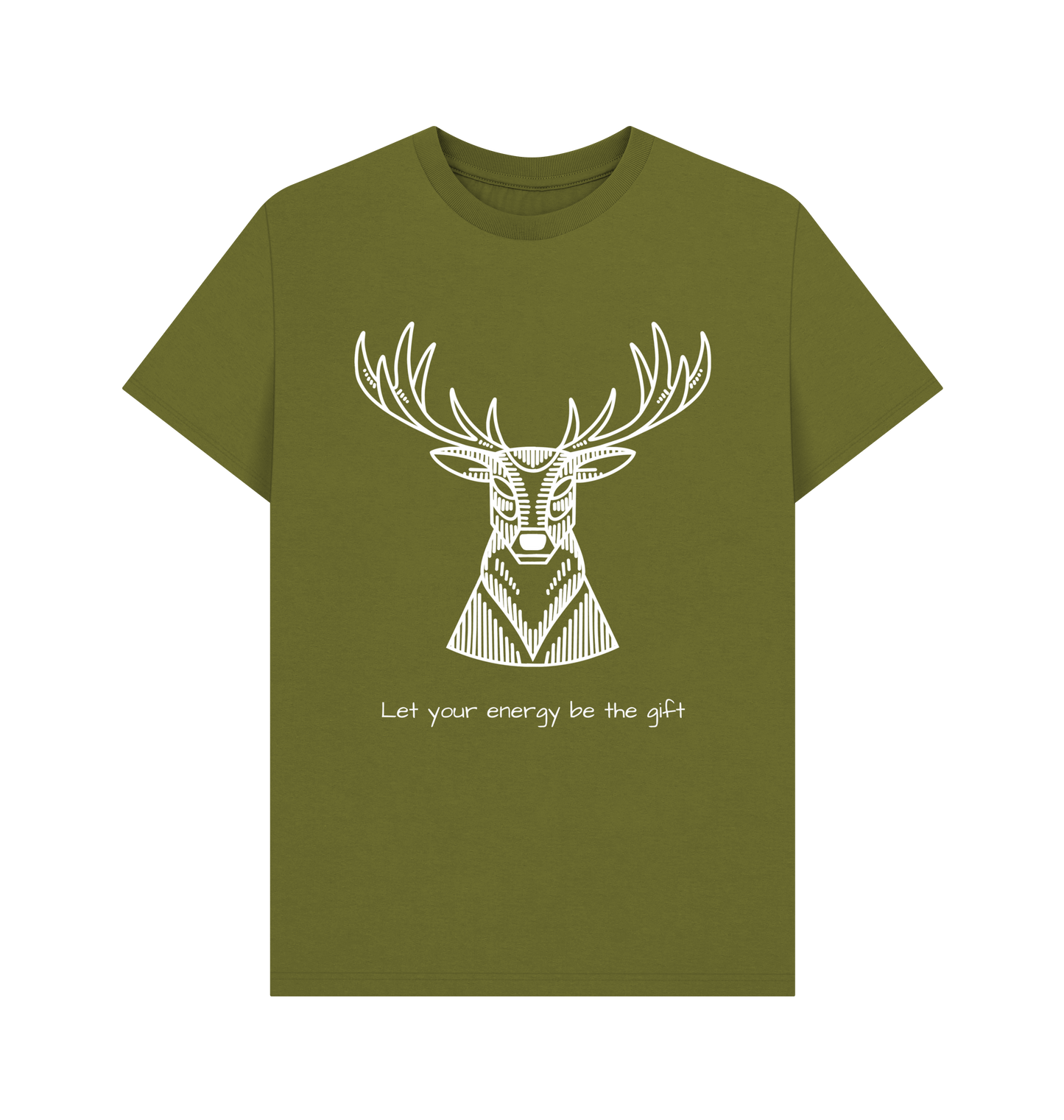 Moss Green Printed T-shirt Front