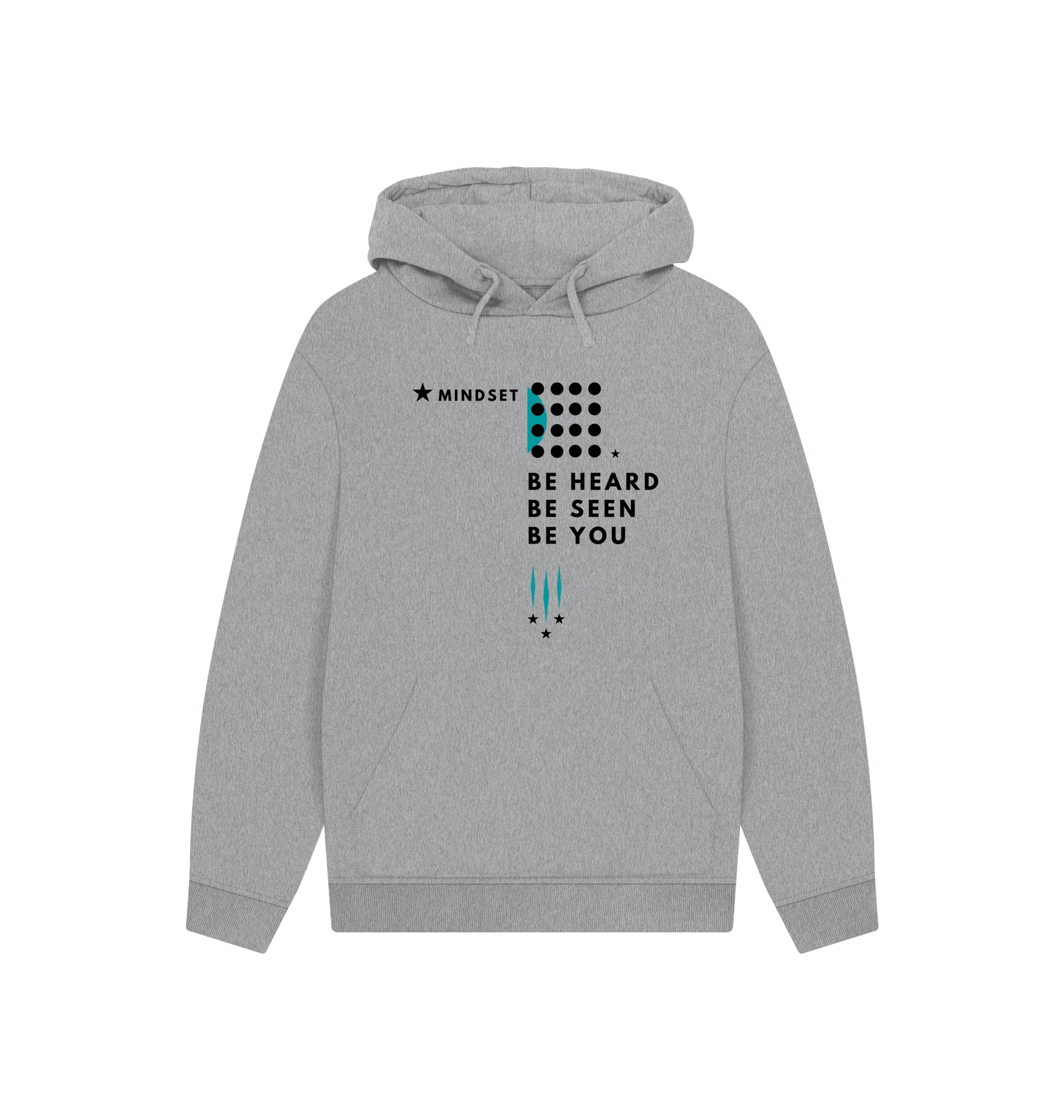 Athletic Grey Printed Hoody Front