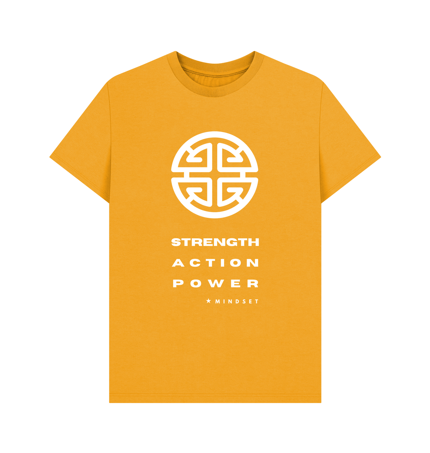 Mustard Printed T-shirt Front