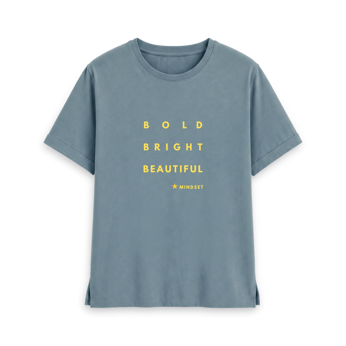 Stone Blue Printed T-shirt Front