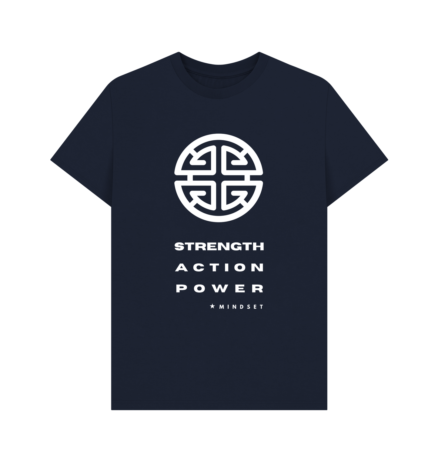 Navy Blue Printed T-shirt Front