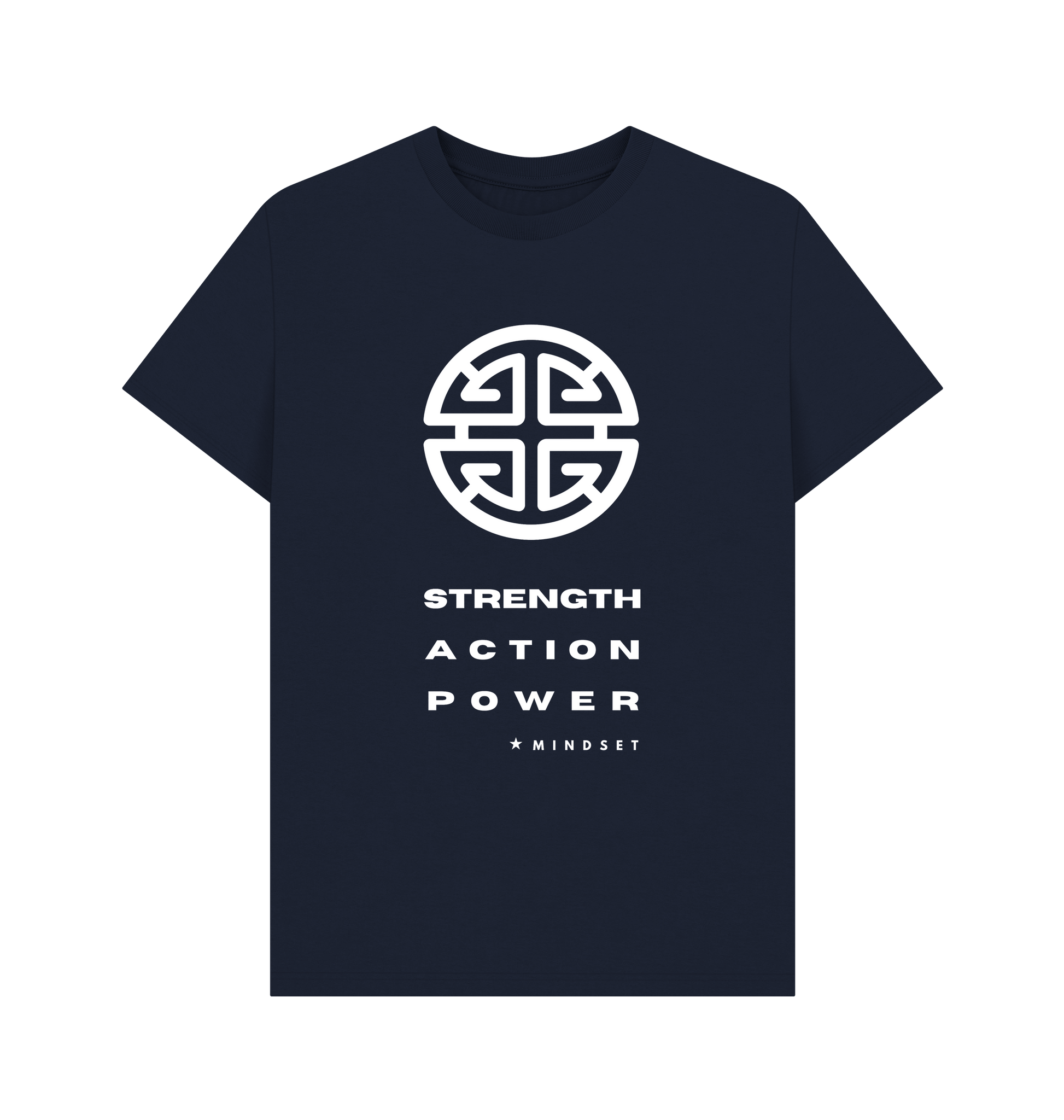 Navy Blue Printed T-shirt Front