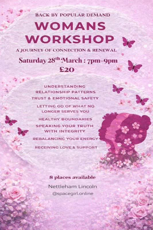 Friday 27th March 7pm–9pm: Women’s Workshop – Continuing the Journey