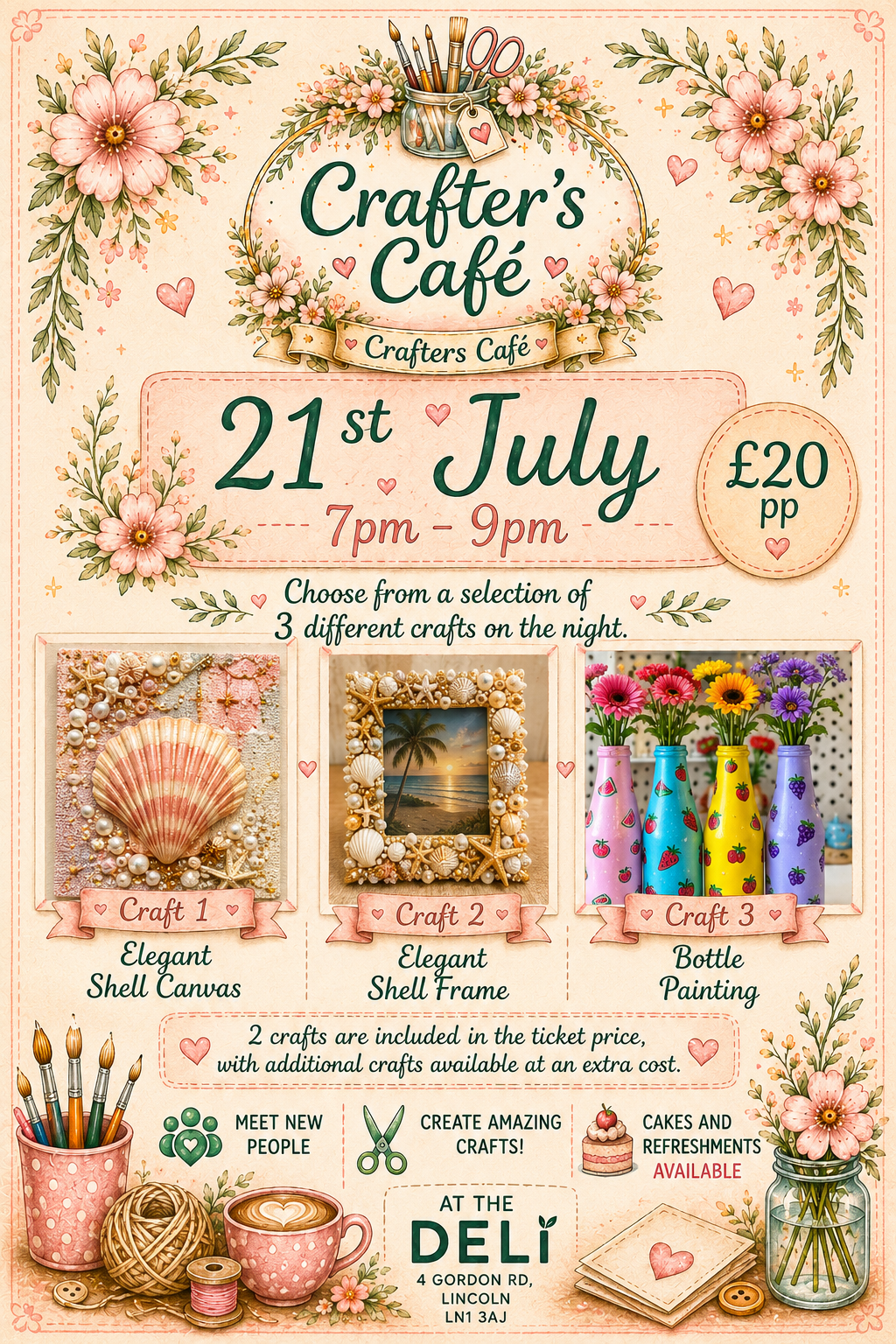 21st July - Crafters Cafe @ Bailgate Deli Lincoln