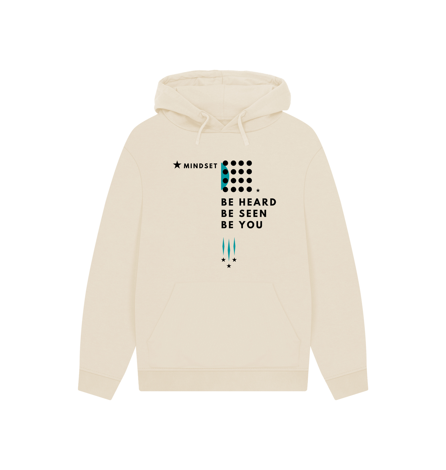 Oat Printed Hoody Front