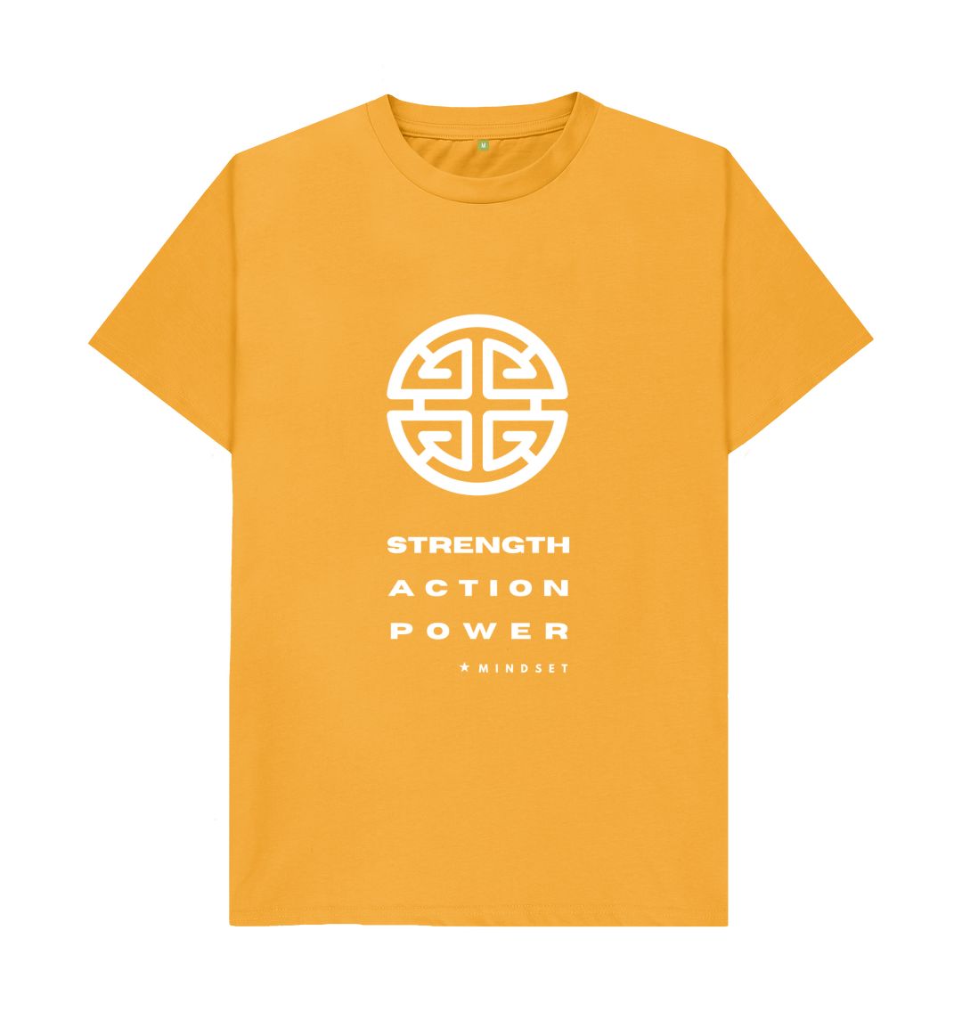 Mustard Mindset Collection - Organic Male T-shirt - Strength, Action, Power