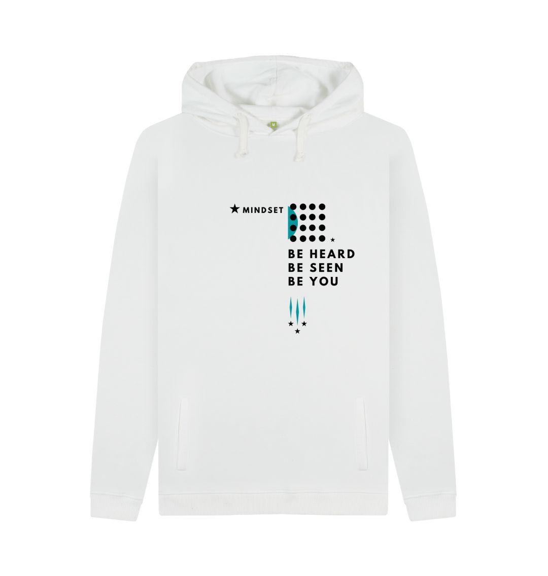 White Mindset Collection - Male organic Hoodie.