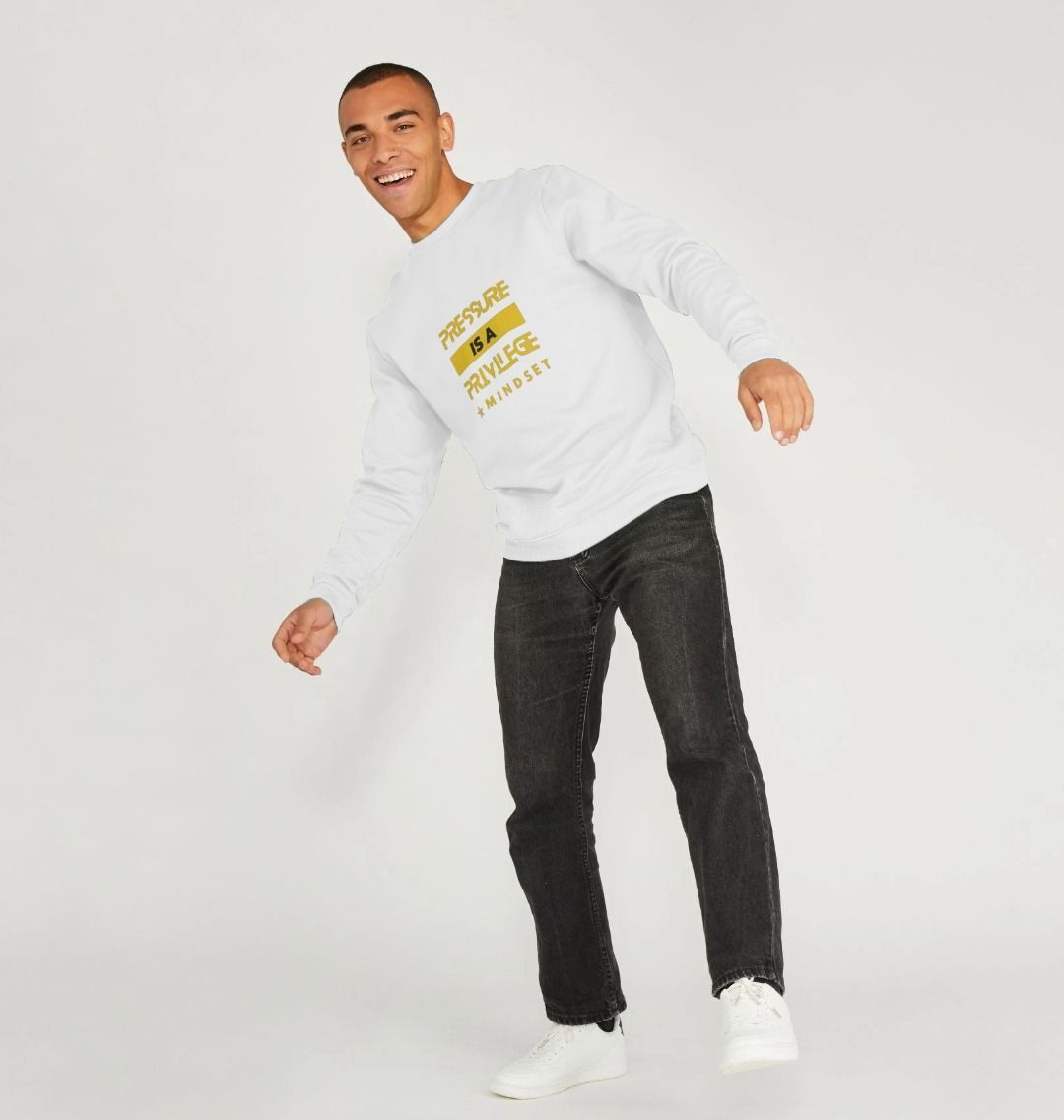 Mindset Collection - Organic Male jumper - Pressure is a Privilege