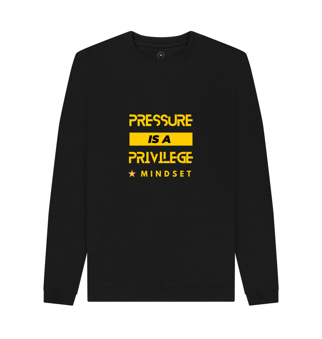 Black Recycled Printed Sweater Front